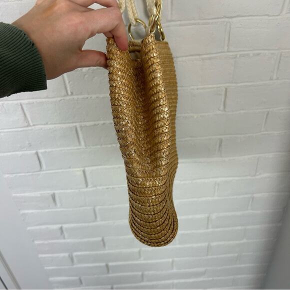 Vintage Worthington Straw Woven Braided Handle Shoulder Bag - Picture 6 of 11